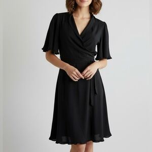 United Colors Of Benetton “Made in Italy” Size S Black Midi Dress